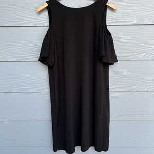 Black Sleek Open Shoulder Dress